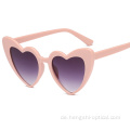 Custom Logo Sunny Plastik Vintage Frauen Katzen Augenes Brillen Herzform Rahmen Sonnenbrille